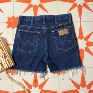 Wrangler Dark Wash Denim Biker Short